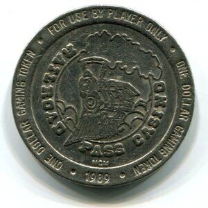 1989 Railroad Pass Casino Henderson Nevada $1 Gaming Token (b535-8)